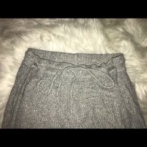 Light gray ribbed joggers